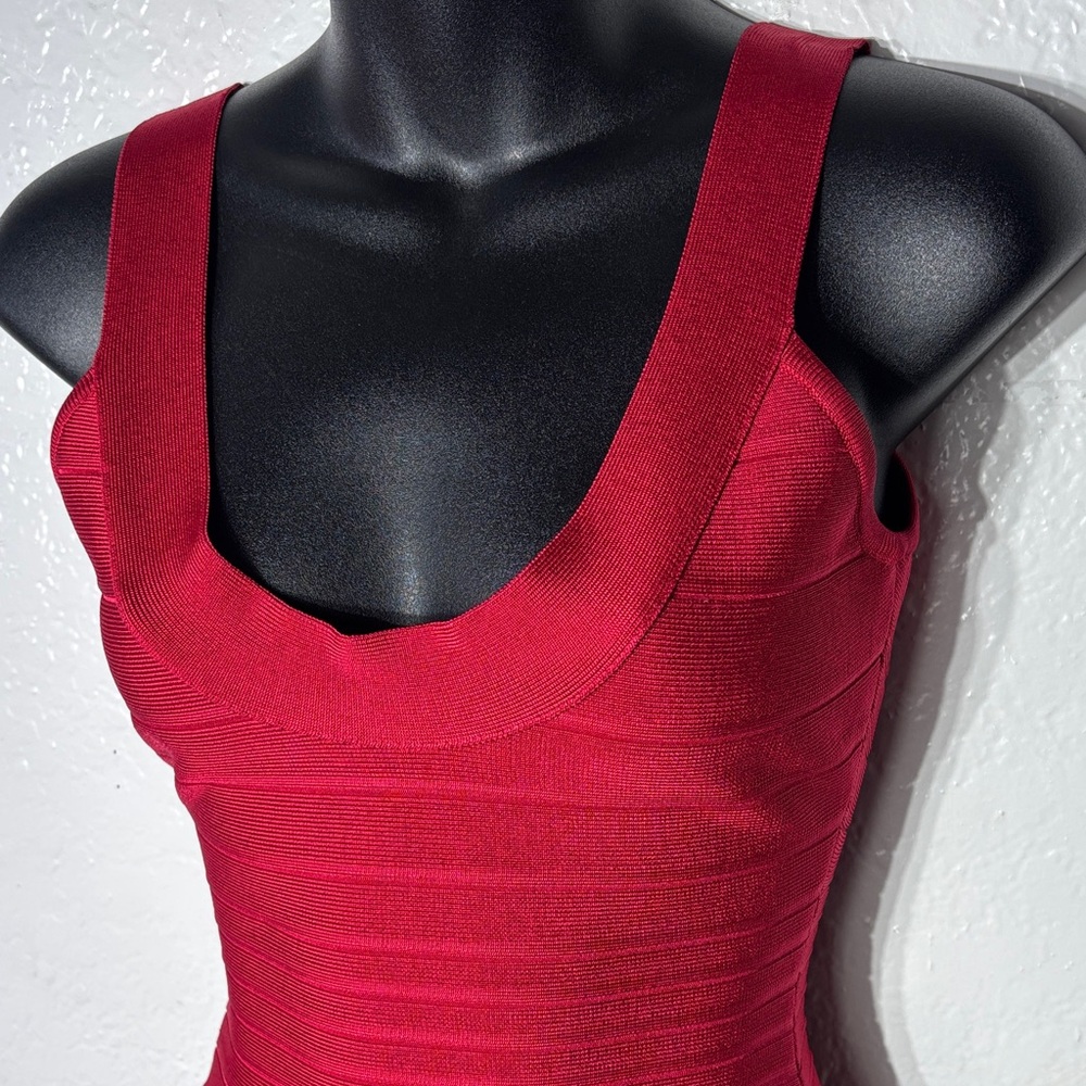 Herve leger women’s small Sydney bandage dress lipstick red - Picture 4 of 8